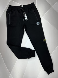 Спортивные штаны мужские на флисе (черный) оптом Турция 27146539 03-22