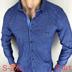Рубашки мужские PAUL SEMIH (синий) оптом 42018796 04-25