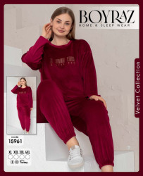 Ночные пижамы женские БАТАЛ оптом 61079835 15961-3