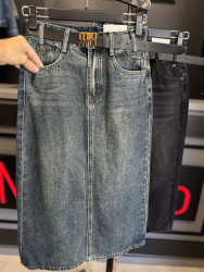 Юбки джинсовые (синие) женские оптом 84701539 60-5