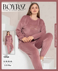 Ночные пижамы женские БАТАЛ оптом 79264351 15964-5