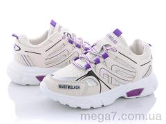 Кроссовки, Class Shoes оптом BAL190 бежево-фиолетовый
