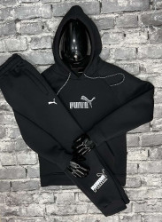 Спортивные костюмы женские на флисе (черный) оптом 87125639 04-27