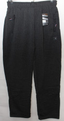 Спортивные штаны мужские БАТАЛ на флисе (grey) оптом 47826139 WK6050-6