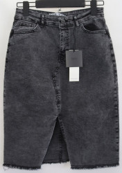 Юбки джинсовые женские SASHA WOMAN БАТАЛ оптом 37409168 4280-31