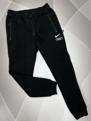 Спортивные штаны мужские на флисе (черный) оптом 51827043 05-20