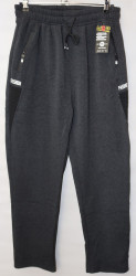 Спортивные штаны мужские БАТАЛ на флисе (gray) оптом 20653471 WK-9832-37