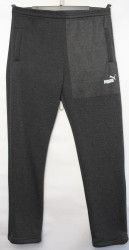 Спортивные штаны мужские на флисе (gray) оптом 80654317 01-20