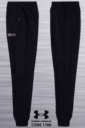 Спортивные штаны мужские БАТАЛ на флисе (black) оптом 71023469 1100-41