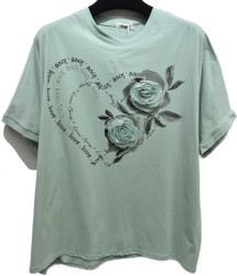 Футболки жіночі БАТАЛ оптом Kiss Me 