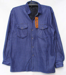 Рубашки мужские БАТАЛ на меху оптом 60541732 S21-41