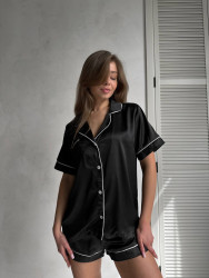 Ночные пижамы женские (черный) оптом Minimalist 83967021 083-1
