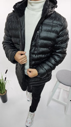 Куртки зимние мужские БАТАЛ на флисе (черный) оптом Китай 35064719 07-4