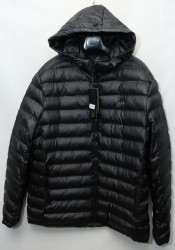Куртки зимние кожзам мужские FUDIAO БАТАЛ  (black) оптом 38145902 6928-6