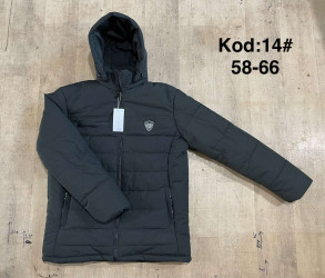 Куртки зимние БАТАЛ (чёрные) мужские оптом 08724169 14-2