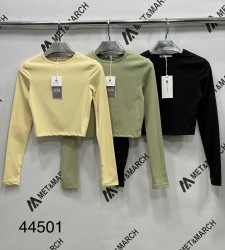 Топы женские (черный) оптом 50498623 44501-40