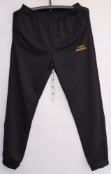 Спортивные штаны женские БАТАЛ (black) оптом 53612804 01-2
