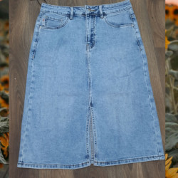Юбки джинсовые женские БАТАЛ оптом 47135629 195-7