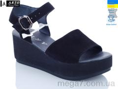 Босоножки, ARTO оптом 352 черный замш
