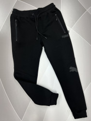 Спортивные штаны мужские на флисе (чорний) оптом 29864753 02-13
