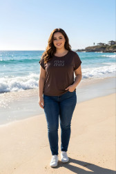 Футболки женские БАТАЛ оптом 25481370 2507-26