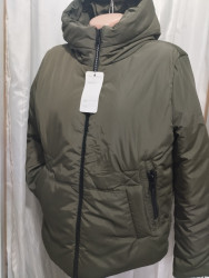 Куртки зимние женские БАТАЛ (хаки) оптом 13804596 01-4