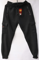 Спортивные штаны мужские на флисе (black) оптом 36801257 CS-L410-10