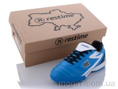 Футбольная обувь, Restime оптом DD020125-1 skyblue-black-white