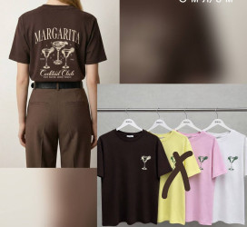 Футболки женские (розовый) оптом 39768514 8326-147