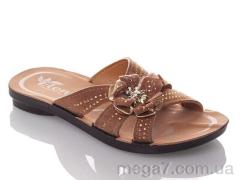 Шлепки, DeMur оптом GElena-N1B-brown