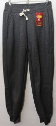 Спортивные штаны женские БАТАЛ на меху (gray) оптом 28093475 SY008-42
