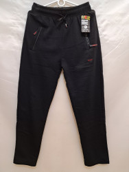 Спортивные штаны мужские на флисе (black) оптом 61930824 2070-2
