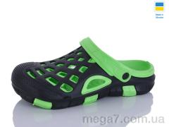 Кроксы, SANLIN 2 оптом 308 чорно-зелений