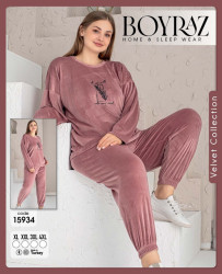 Ночные пижамы женские БАТАЛ оптом 75609813 15934-8