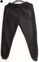 Спортивные штаны мужские на флисе (black) оптом 42690371 05-17