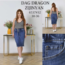 Юбки джинсовые женские БАТАЛ оптом DRAGON 36157029 6537-12