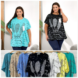 Футболки женские БАТАЛ оптом 03689572 005-88