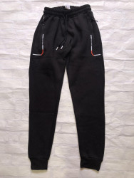Спортивные штаны мужские с начесом (черный) оптом 51329640 06-36