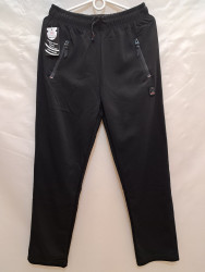Спортивные штаны мужские на флисе (black) оптом 86149507 6061-1