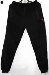 Спортивные штаны мужские на флисе (black) оптом 15786420 05-41