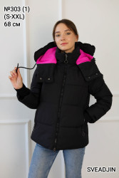 Куртки демисезонные женские SVEADJIN (черный) оптом 40983726 303-1