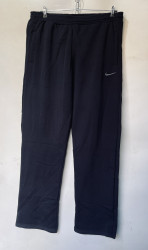 Спортивные штаны мужские БАТАЛ на флисе (черный) оптом 42068351 01-3