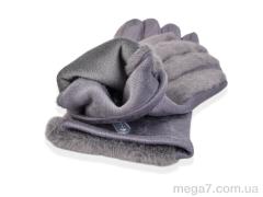 Перчатки, Королева оптом CAP B35-51 (норка-замша) mix