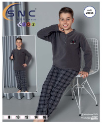 Ночные пижамы подростковые (серый) оптом 39815627 20655-2