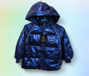 Куртки демисезонные детские (девочка, темно-синий) оптом 68097312 183-71