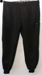 Спортивные штаны мужские БАТАЛ на флисе (черный) оптом 17940823 01-5