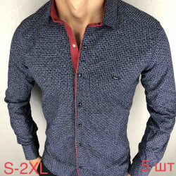 Рубашки мужские PAUL SEMIH (серый) оптом 80546239 04-26