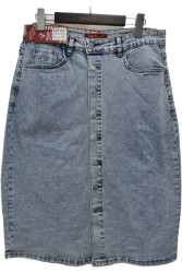 Юбки джинсовые женские БАТАЛ оптом 93702841 8117-142