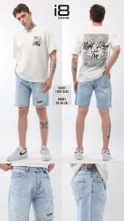 Шорти джинсові чоловічі I8DENIM оптом THREE BLACK 