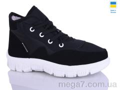 Ботинки, DeMur оптом 1112 чорний біла підошва